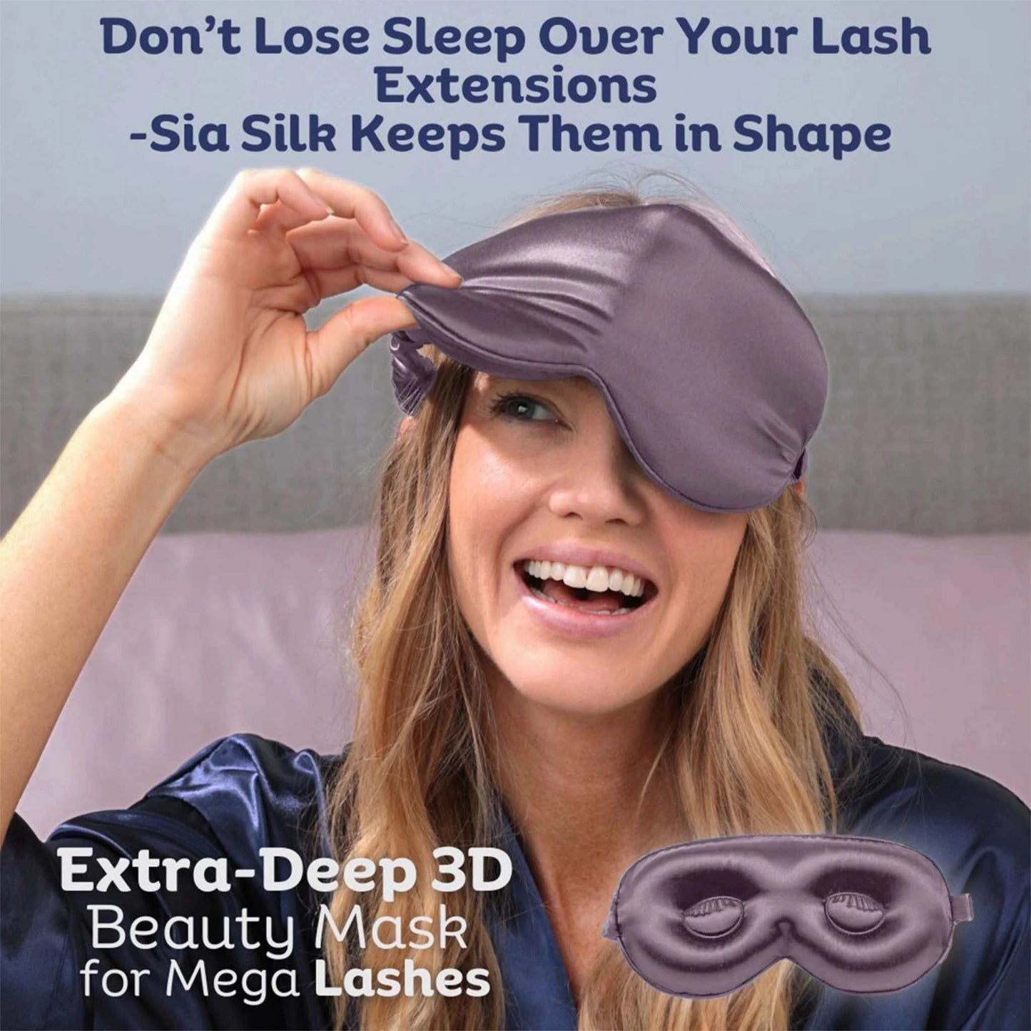 Sia Silk® Sleep Mask with extra deep eye cups for long lashes - MauveThis luxurious silk eye mask from Sia Silk® provides total blackout and ultimate comfort for beauty sleep. Crafted from the finest 100% mulberry anti-aging silk withSleep MaskMy StoreSia SilkSia Silk® Sleep Mask