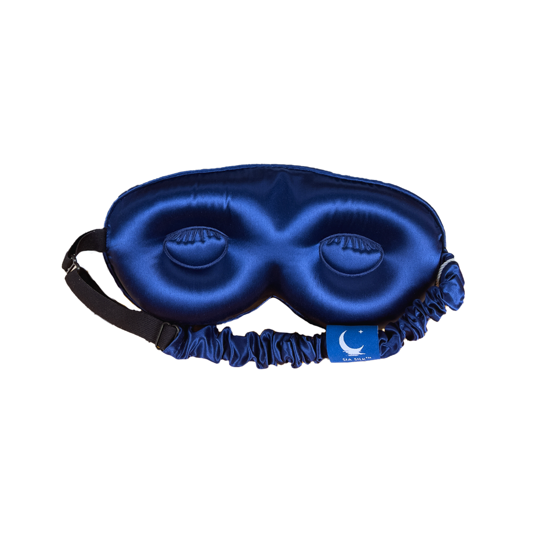 Sia Silk® Sleep Mask with extra deep eye cups for long lashes - NavyThis luxurious silk eye mask from Sia Silk® provides total blackout and ultimate comfort for beauty sleep. Crafted from the finest 100% mulberry anti-aging silk withSleep MaskMy StoreSia SilkSia Silk® Sleep Mask