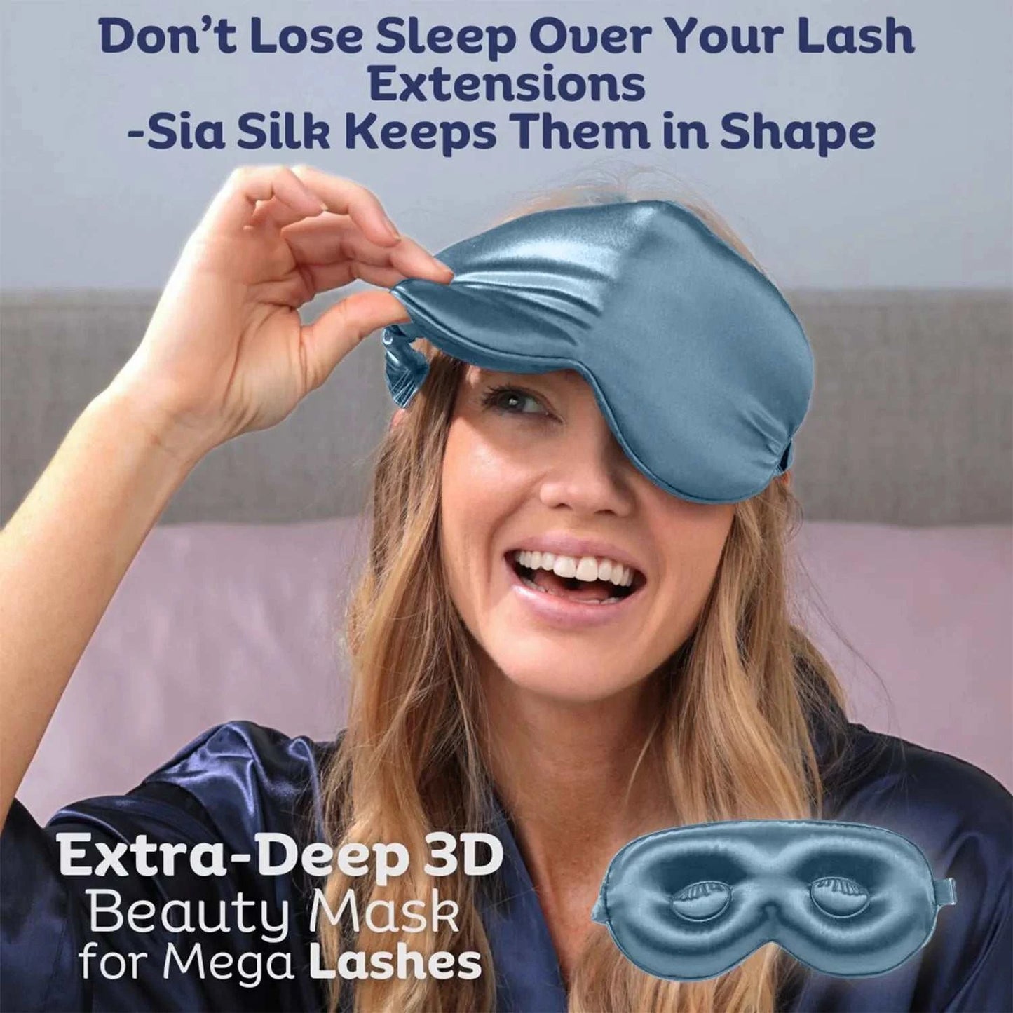 Sia Silk® Sleep Mask with extra deep eye cups for long lashes - StormThis luxurious silk eye mask from Sia Silk® provides total blackout and ultimate comfort for beauty sleep. Crafted from the finest 100% mulberry anti-aging silk withSleep MaskMy StoreSia SilkSia Silk® Sleep Mask